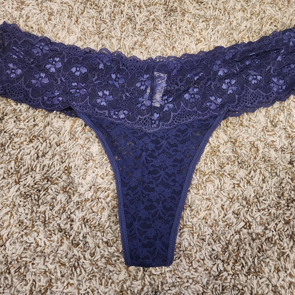 torrid Navy Blue Lace Thong Panty